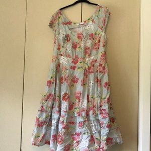 Eshakti 22W 2X floral cotton dress